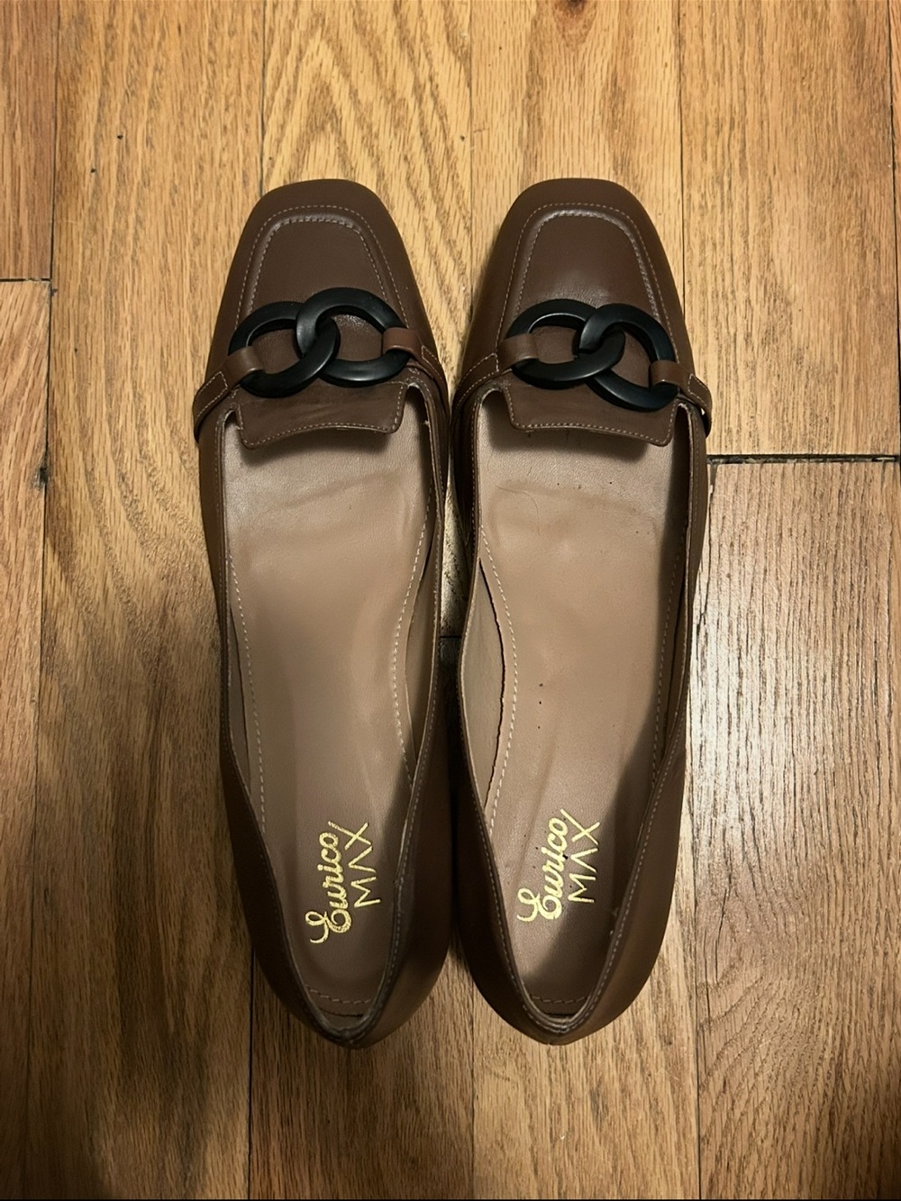 Eurico Max • Women's Brown Square Toe Loafers • 14